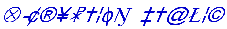 X-Cryption Italic Schriftart